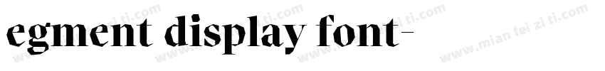 egment display font字体转换